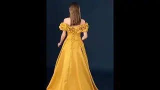 a line off the shoulder yellow long prom dress simple satin evening dresses gkf016