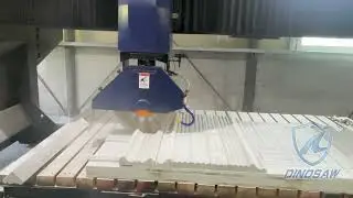 Dinosaw CNC Mono-Block Bridge Saw Optimizes Foam Ceramic Decorative Panel Cutting in Korea