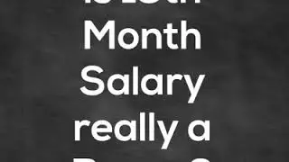 Is 13th Month Salary really a Bonus?