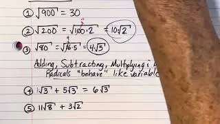 Radicals: Simplifying, Adding, Subtracting and Multiplying 