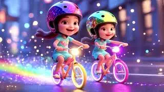 🎵 Chunni Munni and the Rainbow Bike 🌈🎵 | Fun Colorful Ride Song for Kids | Nursery Rhymes in English