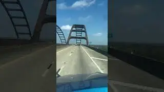 Really cool bridge-Mobile River #truckinglife #truckdriver #trucking #truckerlove #bridge #dashcam