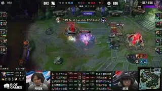 Deft gets trolled by inhibitor tower | EDG vs DRX Worlds 2022 Quarterfinals Game 2
