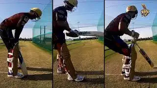 KKR player NAT PRACTICE in UAE  IPL 2020 KKR टीम NAT PRACTICE  six hitting  protectis Dinesh Karthik