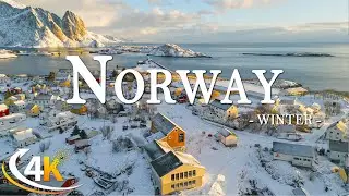 Norway 4K Winter ❄️ Enchanting Snowy Landscapes, Frozen Lakes & Cozy Villages &ndash; Relaxing Music 🎶