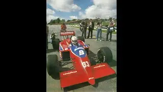 1985 August 21 - Alan Jones drive Lola THL1 during Beatrice Team Haas (USA) press day @ Brands Hatch