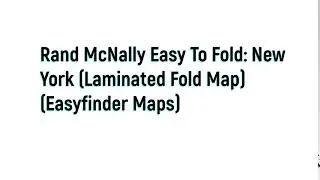 Rand McNally Easy To Fold New York Laminated Fold Map Easyfinder Maps #books #amazon #order #online