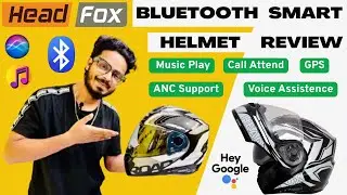 HeadFox Bluetooth Smart Helmet Review🔥HeadFox N2 SHF1 Helmet Review🔥 HeadFox SHF1 Helmet