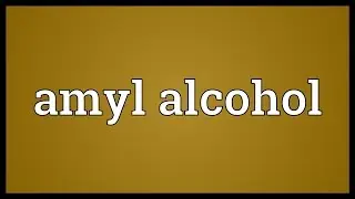 Amyl alcohol Meaning