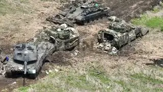 Destroyed NATO armor after the June 8th Zaporozshie battle.
