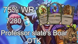 Broken Hearthstone | hunter Professor slate's Boar OTK | Boar OTK is back with a vengeance!!!
