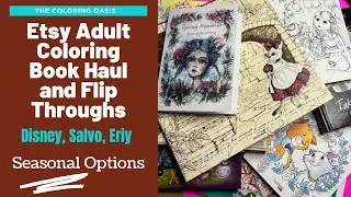 Etsy Korean and Japanese Adult Coloring Book Haul | Full Flip Throughs