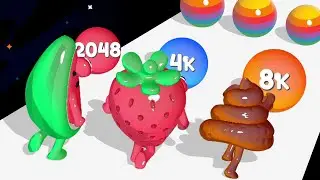 JELLY MAN 2048: Blob Merge Fruit 3D - Reach 8K (Max Level)