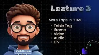 HTML Table, iFrame, Video, Audio & Div Tag | Complete Guide with Examples | Lecture-3