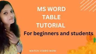 How to insert tables in MS Word