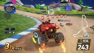 Sonic Racing CrossWorlds ONT &bull; Online 09 | Omega & Moto Beetle | Rainbow Garden GameplayNoCommentary