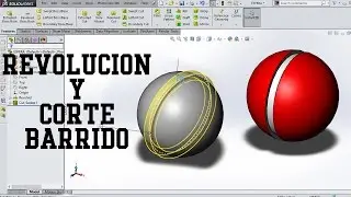 Ejercicio de Revolución y Corte Barrido | SOLIDWORKS 2014