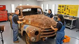 ASMR Truck Restoration! 1948 Dodge Power Wagon Full Restoration from Rusted Wreck to Looking New
