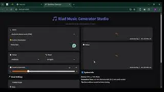 Riad Music Generator Studio  #ai #python #musicgenerator