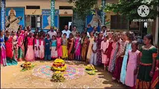 bathukamma sambaraalu ZPHS kondapally
