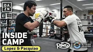 INSIDE CAMP: Manny Pacquiao VISITS & TRAINS Teofimo Lopez Ahead Of Shakur Stevenson Fight