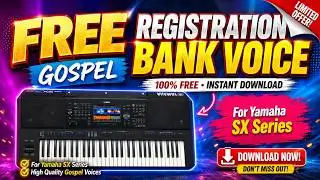 FREE GOSPAL REGISTRATION VOICE || YAMAHA || SX SERIES || REGISTRATION BANK || WORSHIP
