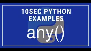 10sec Python Examples  any() Built in Function by Code Recipe