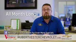 0% on all new in stock models, only at Hubert Vester Chevrolet