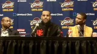 LeBron James, Dwayne Wade, Chris Bosh Postgame Press Conference After Win Over Cavs