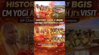 UP CM Yogi Adityanath Visits ISKCON Gurukula BGIS 🙏 | Admissions Open 2026&ndash;27 #shorts