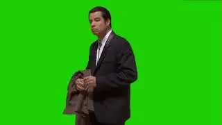 confused travolta green screen