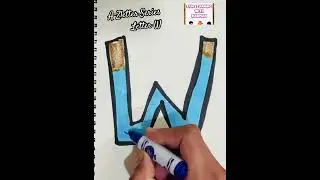 A-Z Letter series letter W #art #artandcraft #drawing #papercrafts #diycrafts #foryou #shorts #fypシ