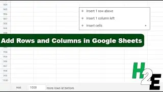Быстрое добавление строк и столбцов в Google Таблицах