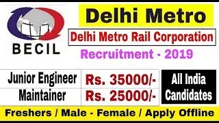 BECIL Recruitment 2019 II Maintainer and Junior Engineer II Apply Online II Learn Technical