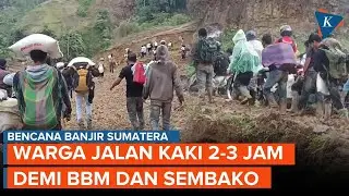 Banjir Putus Akses, Warga Aceh Tengah-Bener Meriah Jalan Kaki 3 Jam demi BBM dan Sembako