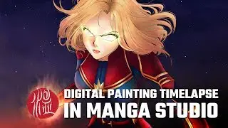 Captain Marvel: Digital Painting Timelapse in Manga Studio