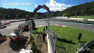 MotoGP 2020 - New air-fence and safety wall on the Red Bull Ring in TIME-LAPSE