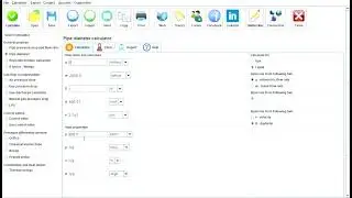 Pipe diameter calculation with Pipe flow calculator