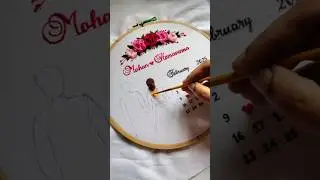 Custom Handmade Embroidery Hoop for Wedding Gift! #creativeprocess #shortsindia #artshorts