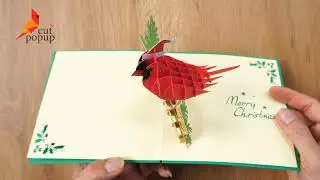 How To Pop Up Card | Cardinal Bird 3D Cards for Birthday