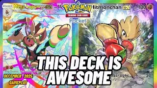Rapid Punches! MEGA LOPUNNY ex & HITMONCHAN ex Dominate the Ring! | Pokemon TCG Pocket Gameplay