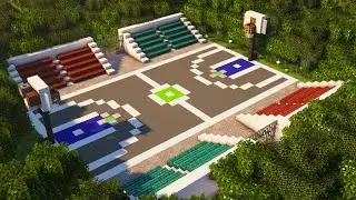 Minecraft: How to build a Basketball Court [Tutorial]