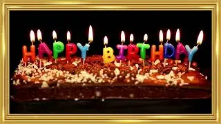 Happy Birthday  | Art Framed Screensaver | gold framed vintage for your TV | 4K 🔔