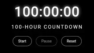 100 Hour Black ASMR Study Timer | Deep Focus Countdown | No Music | Calm Silence | Part 14