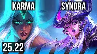 KARMA vs SYNDRA (MID) | 6/1/9, Dominating | NA Challenger | 25.22