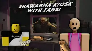 Roblox Shawarma Kiosk + MM2 with fans! 😍 