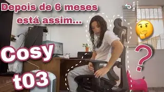 Cadeira ergon&ocirc;mica cosy t03 depois de 7 meses de uso 😳🫢