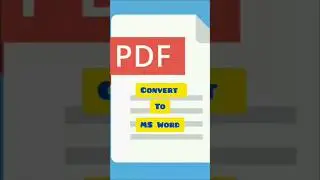 PDF file convert to ms word file #shorts#viral#spreadsheetmagic#PDFtoWord#MSWordTips#OfficeGuide