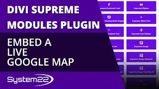 Divi Supreme Modules Embed A Live Google Map 👍
