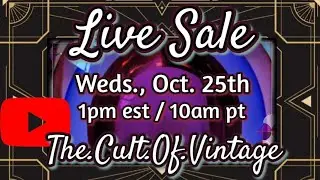 Vintage & Antique Live Sale (Fenton Glass, Myrano Glass, Art Glass, Antique Glass)